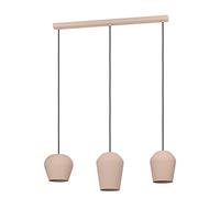 Lampadario Contemporaneo Cambaito 3 Luci Acciaio Avorio