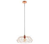 EGLO Lampada a sospensione Carlton 2, lampada a sospensione per tavolo da | Lampada da soffitto a sospensione, in acciaio color rame, attacco E27