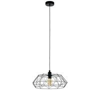 Eglo Lampada a sospensione Carlton 2 – 1 luce E27 in acciaio, nera Ø 45,5 cm