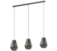 Eglo lampada a sospensione Chiavica, lampada a 3 luci stile industrial