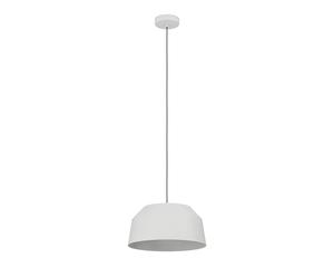 Eglo lampada a sospensione Contrisa, lampada sospesa a luce | singola, illuminazione per sala da pranzo dal design nordico in metallo grigio, attacco E27, Ø 38 cm