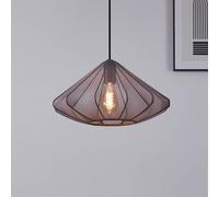 EGLO Lampada a sospensione Dolwen, nera, Ø 42,5 cm, tessuto EGLO