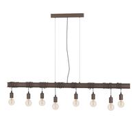 Lampadario Industrial Townshend 4 8 Luci Acciaio Marrone E Ner Invecchiato