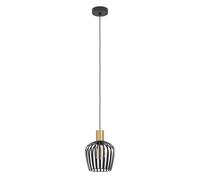 EGLO Lampada a sospensione Empoli, nero/ottone EGLO