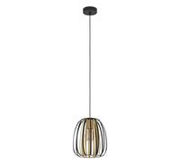 Lampadario Contemporaneo Encinitos Piccolo 1 Luce Acciaio Nero E Oro