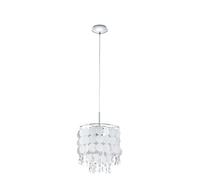 Eglo lampada a sospensione Fedra, 1 fiamma, metallo cromato, cristallo