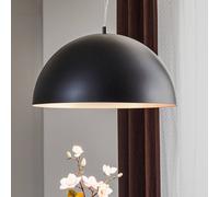 Lampadario Contemporaneo Gaetano 1 Luce Acciaio Nero E Rame