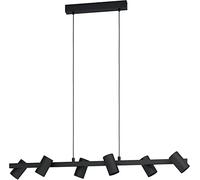 Lampadario Industrial Gatuela 1 6 Luci Acciaio Nero
