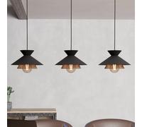 EGLO Lampada a sospensione Grizedale 3 luci nero/ottone EGLO