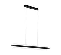 Eglo lampada a sospensione LED Spadafora, 2 | fiamme, dimmerabile, minimalista in alluminio e plastica, per tavolo da pranzo o soggiorno, colore nero, bianco o trasparente