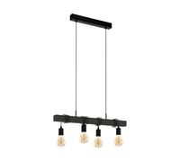 Eglo lampada a sospensione LED Townshend, 4 luci, vintage, luce industriale