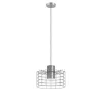 Eglo lampada a sospensione Milligan, luce a sospensione a luce singola, in metallo galvanizzato, bianco, illuminazione da soggiorno, presa E27, Ø 38 cm