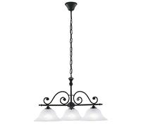 Eglo lampada a sospensione Murcia, lampada vintage a 3 luci, rustica, in