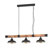 Eglo lampada a sospensione Oldbury, lampada a sospensione vintage a tre