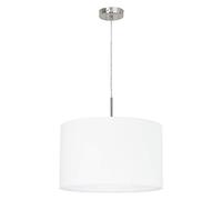 Lampadario A Sospensione Minimal Pasteri Acciaio Nichel Bianco 1 Luce E27