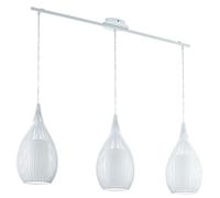 Eglo lampada a sospensione Razoni, lampada moderna a 3 luci, materiale: | acciaio, vetro satinato, colore: bianco, attacco: E27