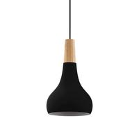EGLO Lampada a sospensione Sabinar, a 1 luce, nero, Ø 18 cm EGLO