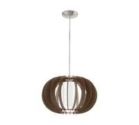 EGLO lampada a sospensione Stellato 3, 1 fiamma vintage, acciaio, legno
