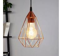Lampada a sospensione Eglo Tarbes E27 17,5 cm Rame