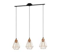 Eglo lampada a sospensione Tarbes, lampada a sospensione a tre punti luce
