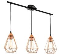 Lampada a sospensione Tarbes a 3 luci, lineare EGLO
