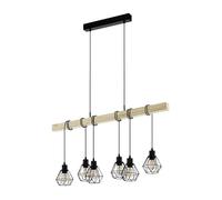 Eglo lampada a sospensione Townshend 5, plafoniera vintage a 6 punti