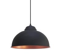Lampadario A Sospensione Vintage Truro 2 Acciaio Nero Rame 1 Luce E27