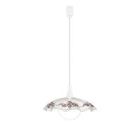 Eglo 3041 Lampadario a Sospensione in Vetro, in Plastica, Lilla/Bianco