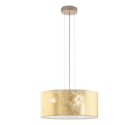 Lampadario Contemporaneo Viserbella 3 Luci Acciaio Ottone