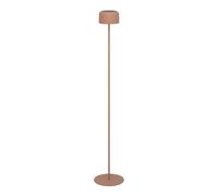 Eglo Lampada a stelo a energia solare Roccanova, a batteria, per interni ed esterni, per soggiorno, dimmerabile in 3 livelli, in acciaio rosso, colore luce: bianco caldo, IP44