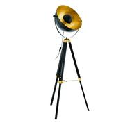 Lampada da terra Covaleda a treppiede nero/oro EGLO