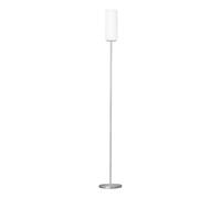 Eglo Lampada a stelo Troy 3, lampada a stelo uno punto luce, lampada da parete, acciaio, nichel opaco, satinato, bianco, E27, interruttore a pedale