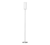 Eglo Lampada a stelo Troy 3, lampada a stelo uno punto luce, lampada da parete, acciaio, nichel opaco, satinato, bianco, E27, interruttore a pedale
