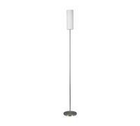 Eglo Lampada a stelo Troy 3, lampada a stelo uno punto luce, lampada da parete, acciaio, nichel opaco, satinato, bianco, E27, interruttore a pedale