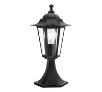 Piantana Contemporanea Da Esterno Laterna 4 1 Luce Alluminio Fuso Nero