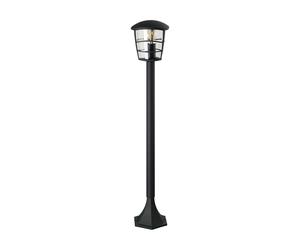 Eglo Lampada da esterno da terra Aloria, lampada esterna a 1 | fiamma, lampada da terra in alluminio pressofuso e vetro, colore: nero, portalampada: E27, IP44