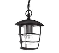 Eglo Lampada da esterno sospesa Aloria, 1 fiamma, lampada a sospensione in | alluminio pressofuso e plastica, colore nero, portalampada E27, protezione IP44