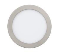 Eglo Lampada da incasso a Led Connect Fueva-c, Luce da incasso Smart Home, metallo pressofuso, plastica, nichel opaco, Ø 22,5 cm, dimmerabile, tonalità del bianco e colori regolabili