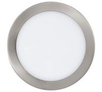 Eglo Lampada da incasso a Led Connect Fueva-c, Luce da incasso Smart Home, metallo pressofuso, plastica, nichel opaco, Ø 22,5 cm, dimmerabile, tonalità del bianco e colori regolabili