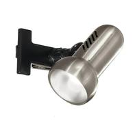 Eglo lampada da lettura Manhattan, luce da lettura con morsetto per letto e scrivania in metallo in nichel opaco e plastica in nero, faretto a morsetto, attacco E27