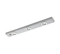 Applique Moderna Kob Led Acciaio Nichel Satinato 3 Luci Led 2,3W