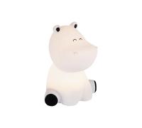 Eglo Lampada da notte a LED Castellino, luce notturna comodino batteria, decorazione per la cameretta dei bambini, funzione touch, forma di ippopotamo, blu, colore luce: bianco caldo, RGB