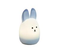 Eglo Lampada da notte a LED Castellino, luce notturna comodino batteria, decorazione per la cameretta dei bambini, funzione touch, forma di coniglio, blu, colore luce: bianco caldo, RGB