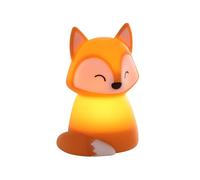 Eglo Lampada da notte a LED Castellino, luce notturna comodino batteria, decorazione per la cameretta dei bambini, funzione touch, forma di volpe, arancione, colore luce: bianco caldo, RGB