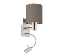 Eglo Lampada da parete a Led Pasteri a due punti luce, acciaio nichel