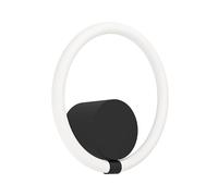 Applique Moderna Caranacoa Acciaio Nero Luce Led Integrato 11,5W
