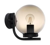 Eglo Lampada da parete esterna Taverna, illuminazione per parete casa, luce esterna, applique da esterno in metallo nero e plastica nero trasparente, portalampada E27, IP44