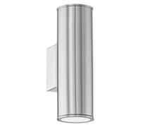 Applique Moderna Da Esterno Riga 2 Luci Acciaio Inox Grigio