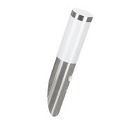 Eglo Lampada da parete per esterni Helsinki, luce da esterni con sensore di movimento e con sensore in acciaio zincato inossidabile e plastica, argento, bianco, E27, IP44