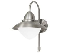 Applique Contemporanea Da Esterno Sidney 1 Luce Acciaio Inox Grigio Sensore